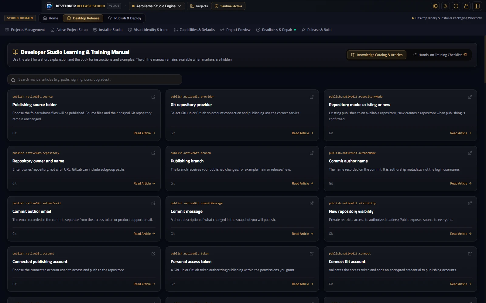 Developer Release Studio — Manual & training