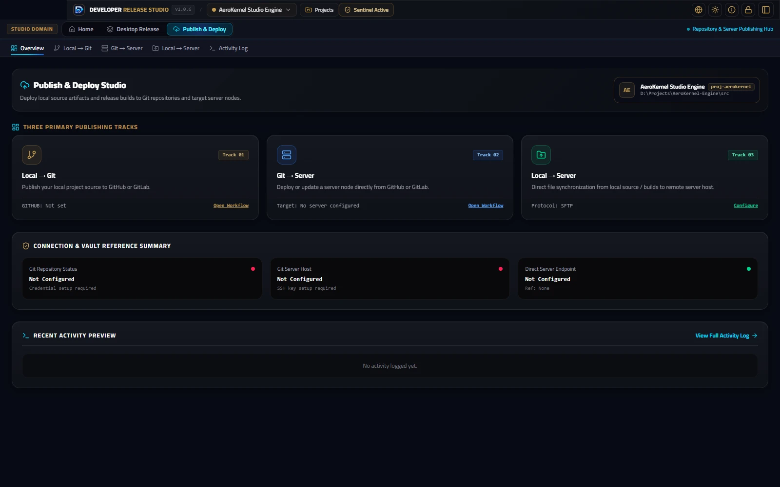 Developer Release Studio — Publish & deploy