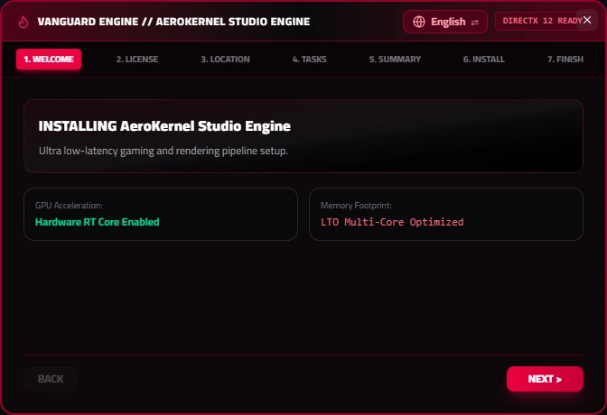 Installer design: Gaming Vanguard